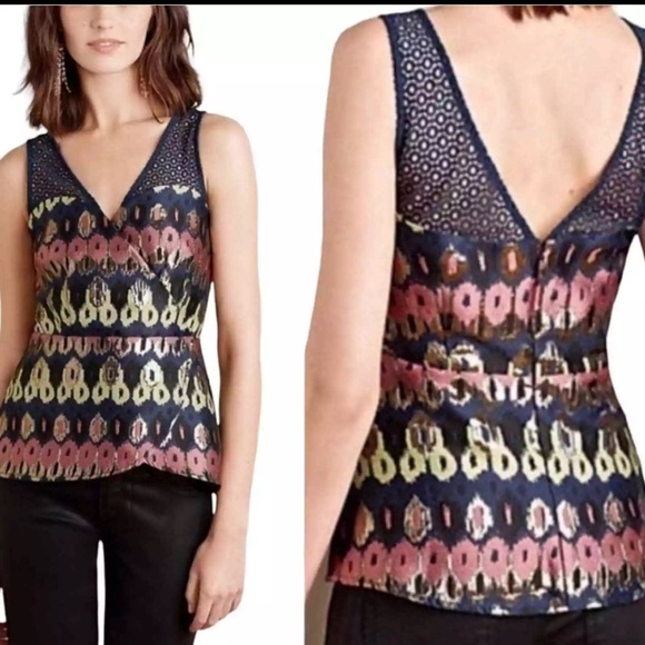 HD in Paris Tops - Antropologie HD In Paris Womens Size 14 Blue Blouse